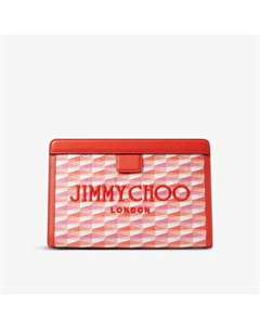 Клатч avenue из парусины и кожи, цвет pap/can pink Jimmy choo