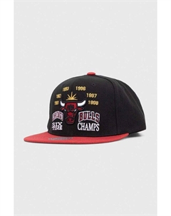 Бейсбольная кепка Mitchell & Ness x Chicago Bulls, черный Mitchell and ness