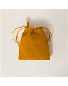 Замшевый клатч, оранжевый Miu miu