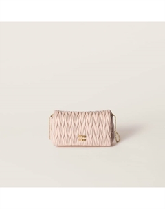 Мини-Сумка из стеганой кожи наппа, розовый Miu miu