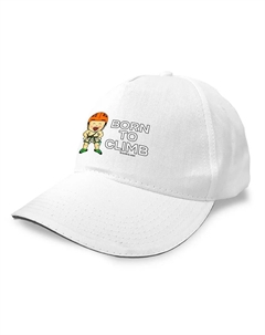 Бейсболка Born To Climb, белый Kruskis