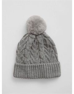 Детская шапка с помпоном., серый Gap