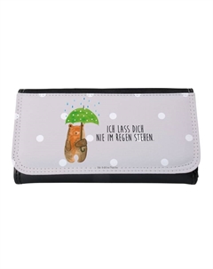 Портмоне Mr & Mrs Panda Damen Bär Regenschirm, пастельно-серый Mr. & mrs. panda