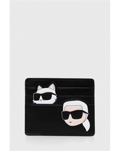 Кожаная визитница, черный Karl lagerfeld