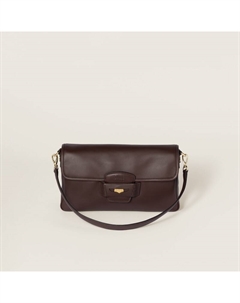 Кожаная пенни-сумка, коричневый Miu miu