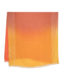 Шарф с бахромой и эффектом омбре, оранжевый Faliero sarti