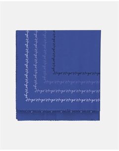 Набивной шарф из модала и хлопка, синий Hugo