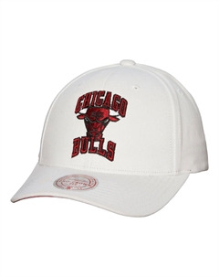 Мужская классическая кепка в стиле ретро White Chicago Bulls Hardwood Snapback Mitchell and ness