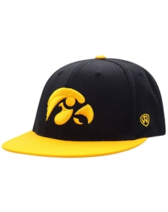 Мужская двухцветная приталенная шляпа черного/золотого цвета Iowa Hawkeyes Team Color Top of the world