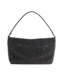 Сумка хобо diamante среднего размера, черный Self-portrait