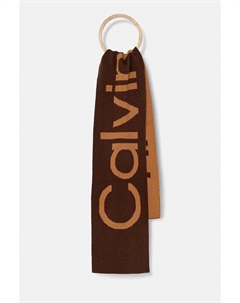 Шерстяной шарф, коричневый Calvin klein