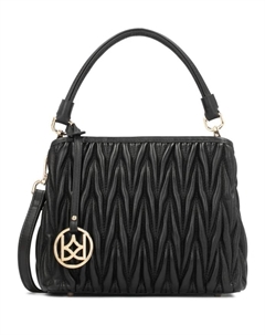 Мятая сумочка с ручкой, черный Kazar