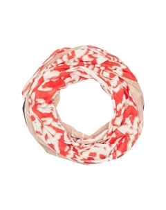 Шарф Scarf, бежевый/коралловый Comma,