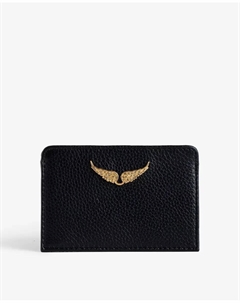 Женская визитница ZV Pass черная кожаная, черный Zadig&voltaire