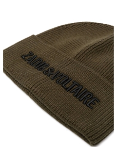 Kids шапка с вышитым логотипом, зеленый Zadig&voltaire