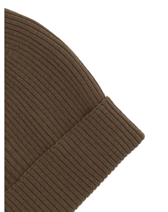 Шерстяная шапка-бини в рубчик, зеленый Rick owens