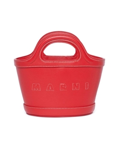 Kids сумка-ведро с вышитым логотипом Tropicallia, красный Marni
