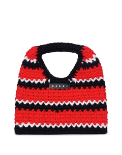 Kids сумка через плечо, связанная крючком, красный Marni