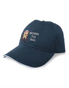 Бейсболка Born To Ski, синий Kruskis