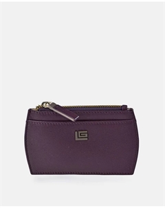 Женская плоская визитница из оранжево-зеленой кожи, фиолетовый Guy laroche