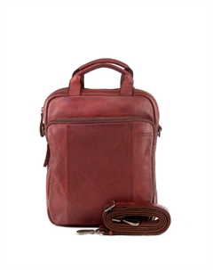 Мужская сумка-трансформер в рюкзак из кожи ливанского цвета, бордовый Stamp