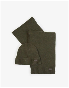 Комплект для шапки и шарфа, зеленый Barbour