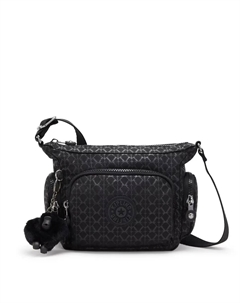 Маленькая женская сумка через плечо Gabbie Mini с регулируемым ремешком, черный принт, черный Kipling