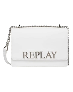 Женская сумка через плечо с ремешком-цепочкой и клапаном, белый Replay