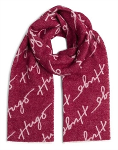 Тканый шарф бьянка, бордовый Hugo