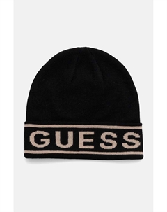 Кепка LOGO BEANIE из смесовой шерсти, черный Guess