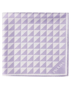 Шарф с логотипом, фиолетовый Prada