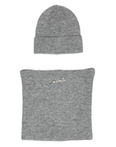 Комплект из шапки бини и снуда, серый Liu jo