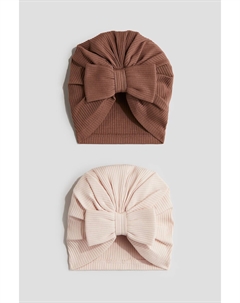 В упаковке 2 шапки с узлом., коричневый H&m
