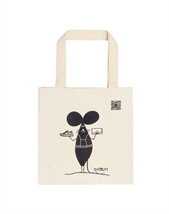 Женская двусторонняя холщовая сумка-шоппер, рис Deep breath