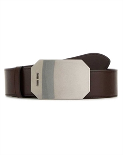 Кожаный ремень, коричневый Miu miu