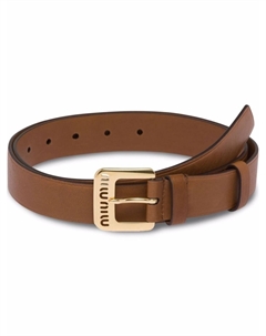 Ремень с логотипом, коричневый Miu miu