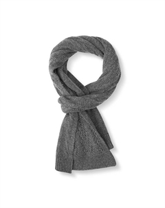 Шарф вязаный, пепельный Deep breath
