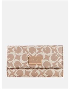 Тонкий кошелек-клатч с логотипом Abree, цвет Caramel Guess factory