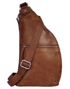 Сумка через плечо, натуральная кожа, цвет Cognac Spikes & sparrow