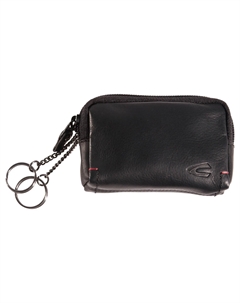 Сумка для ключей верблюжьего цвета "Salamanca", изготовленная из высококачественной воловьей кожи с контрастными деталями, прошитыми вручную, черный Camel active