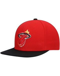 Мужская двухцветная кепка Snapback 2.0 Red/Black Miami Heat Hardwood Classics Team Mitchell and ness