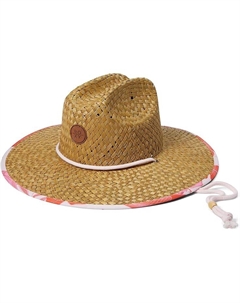 Бейсболка Pina to My Colada Straw Sun, цвет Pale Dogwood Hibiscus Roxy