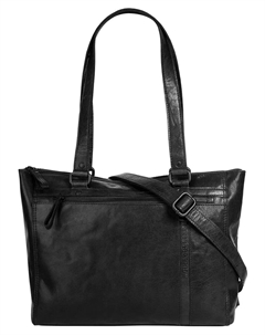 Шоппер, натуральная кожа, черный Spikes & sparrow