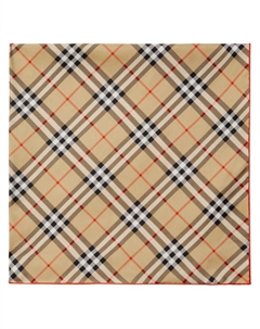 Шелковый платок в клетку Vintage Check, нейтральный цвет Burberry