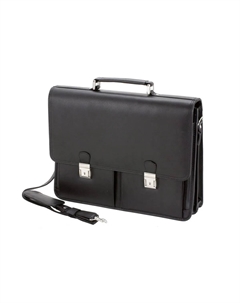 Портфель Alassio "Венето" из искусственной кожи, черный