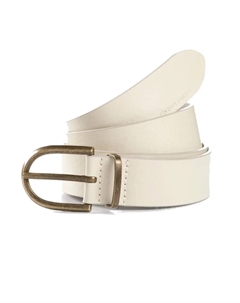 Ремень кожаный "TTSYLKE", женский ремень шириной 3 см, застежка винтажного вида, натуральная кожа, цвет Off White Uni Tom tailor