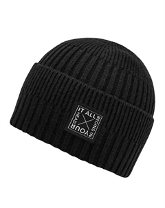 Чиллауты Вязаная шапка "Shealyn Hat", унисекс, согревающая, с содержанием шерсти, черный Chillouts