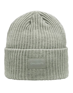 Вязаная шапка для чиллаута "Kara Hat", классическая ребристая вязка, серый Chillouts