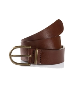 Ремень кожаный "TTSYLKE", женский ремень шириной 3 см, застежка винтажного вида, натуральная кожа, коричневый Tom tailor