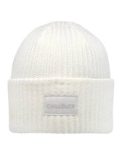 Вязаная шапка для чиллаута "Kara Hat", классическая ребристая вязка, кремовый Chillouts